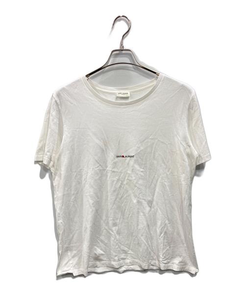 Saint Laurent Paris（サンローランパリ）Saint Laurent Paris (サンローランパリ) ロゴＴシャツ ホワイト サイズ:Lの古着・服飾アイテム