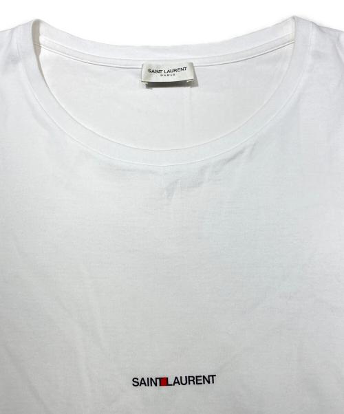 Saint Laurent Paris（サンローランパリ）Saint Laurent Paris (サンローランパリ) ロゴＴシャツ ホワイト サイズ:Lの古着・服飾アイテム