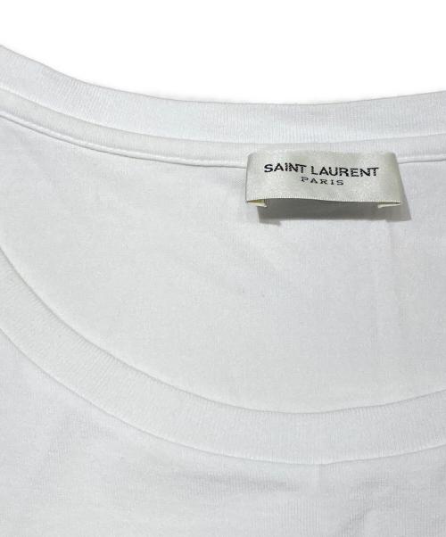 Saint Laurent Paris（サンローランパリ）Saint Laurent Paris (サンローランパリ) ロゴＴシャツ ホワイト サイズ:Lの古着・服飾アイテム