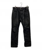 AMIRIアミリ）の古着「ショットガンディストレスト ストレートジーンズ」｜ブラック