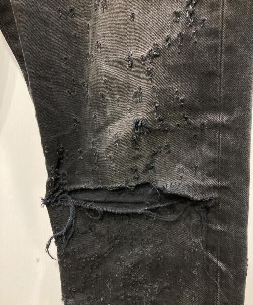 AMIRI（アミリ）AMIRI (アミリ) ショットガンディストレスト ストレートジーンズ ブラック サイズ:W32の古着・服飾アイテム