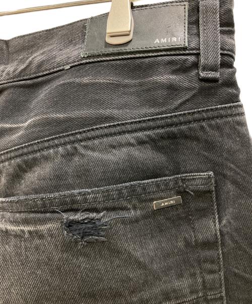 AMIRI（アミリ）AMIRI (アミリ) ショットガンディストレスト ストレートジーンズ ブラック サイズ:W32の古着・服飾アイテム