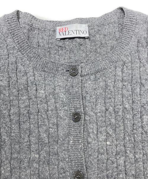 RED VALENTINO（レッドヴァレンティノ）RED VALENTINO (レッドヴァレンティノ) ニットカーディガン グレー サイズ:Sの古着・服飾アイテム