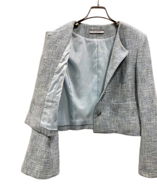 FOXEY NEWYORK（フォクシーニューヨーク）FOXEY NEWYORK (フォクシーニューヨーク) JANETTE JACKET ブルー サイズ:Mの古着・服飾アイテム