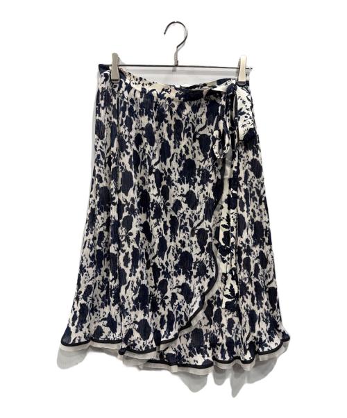 TORY BURCH（トリーバーチ）TORY BURCH (トリーバーチ) 総柄スカート ネイビー サイズ:2の古着・服飾アイテム