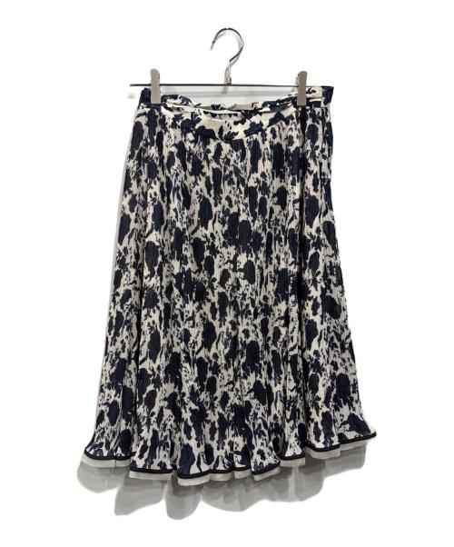 TORY BURCH（トリーバーチ）TORY BURCH (トリーバーチ) 総柄スカート ネイビー サイズ:2の古着・服飾アイテム