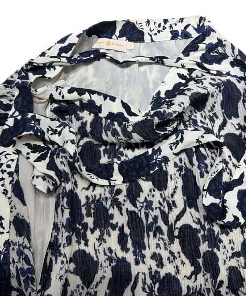 TORY BURCH（トリーバーチ）TORY BURCH (トリーバーチ) 総柄スカート ネイビー サイズ:2の古着・服飾アイテム