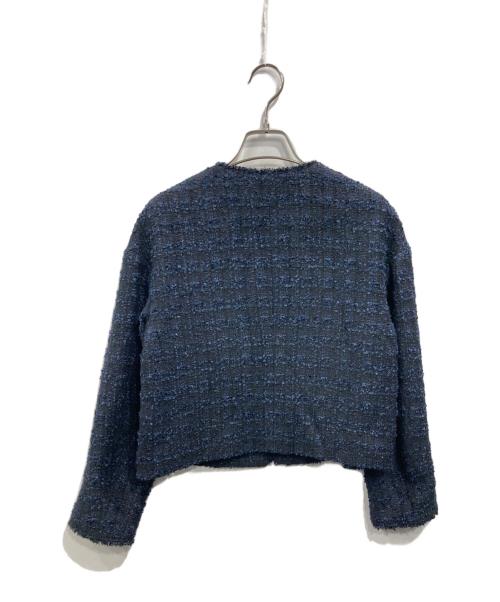 BALLSEY（ボールジィ）BALLSEY (ボールジィ) ツイードジャケット ネイビー サイズ:34の古着・服飾アイテム