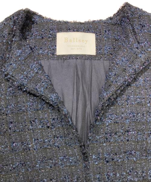 BALLSEY（ボールジィ）BALLSEY (ボールジィ) ツイードジャケット ネイビー サイズ:34の古着・服飾アイテム