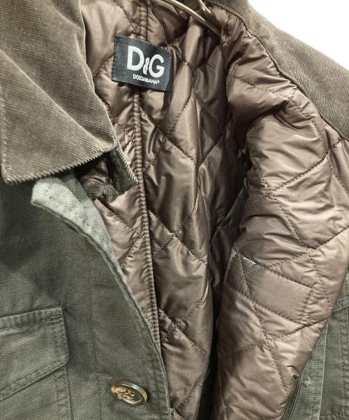 DOLCE & GABBANA（ドルチェ＆ガッバーナ）DOLCE & GABBANA (ドルチェ＆ガッバーナ) ライナー付きサファリジャケット グリーン サイズ:46の古着・服飾アイテム