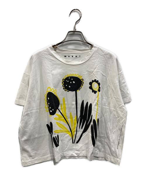 MARNI（マルニ）MARNI (マルニ) フラワープリントＴシャツ ホワイト サイズ:40の古着・服飾アイテム