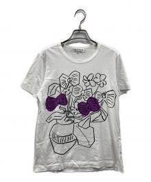 COMME des GARCONS COMME des GARCONS（コムデギャルソン コムデギャルソン）の古着「フラワープリントＴシャツ」｜ホワイト