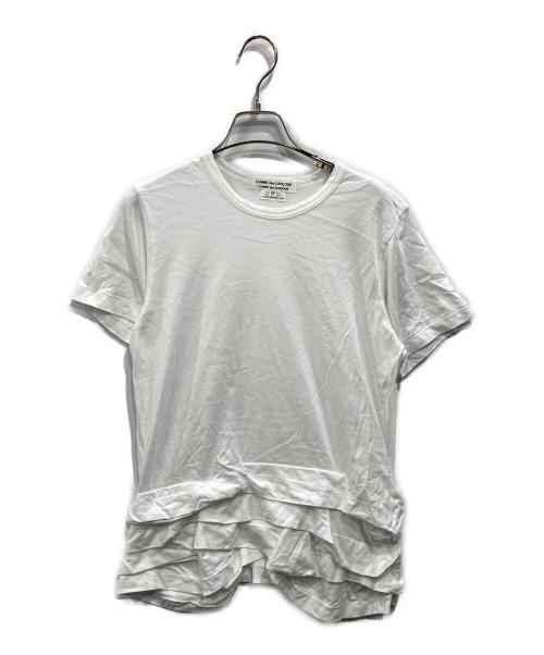 COMME des GARCONS COMME des GARCONS（コムデギャルソン コムデギャルソン）COMME des GARCONS COMME des GARCONS (コムデギャルソン コムデギャルソン) フリルヘムTシャツ ホワイト サイズ:Mの古着・服飾アイテム
