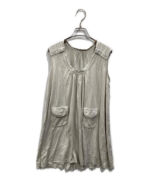 MIU MIU（ミュウミュウ）MIU MIU (ミュウミュウ) アーカイブダブルポケットチュニック グレー サイズ:Sの古着・服飾アイテム