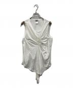 ISSEY MIYAKE FETEイッセイミヤケフェット）の古着「ノースリーブカットソー」｜ホワイト