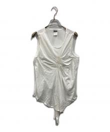 ISSEY MIYAKE FETE（イッセイミヤケフェット）の古着「ノースリーブカットソー」｜ホワイト