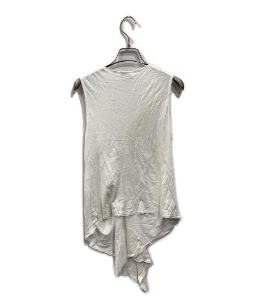 ISSEY MIYAKE FETE（イッセイミヤケフェット）ISSEY MIYAKE FETE (イッセイミヤケフェット) ノースリーブカットソー ホワイト サイズ:Mの古着・服飾アイテム