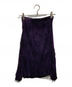 ISSEY MIYAKEイッセイミヤケ）の古着「ジグザグプリントプリーツフレアスカート」｜パープル