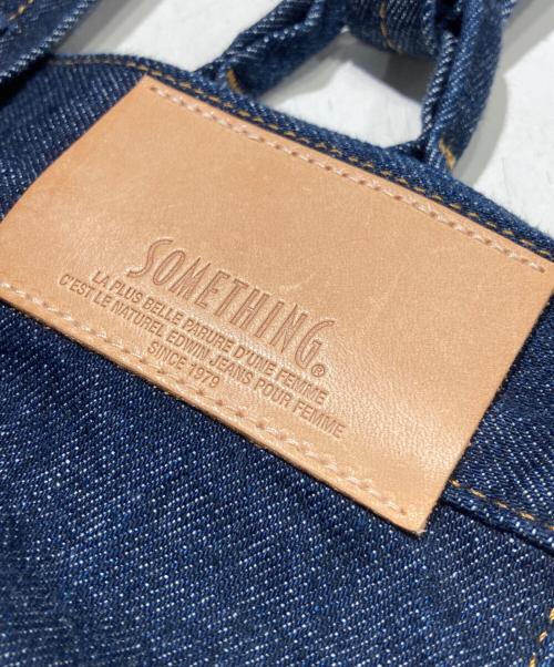 Something（サムシング）Something (サムシング) カーゴサスペンダーベアデニムサロペットスカート インディゴ サイズ:Mの古着・服飾アイテム