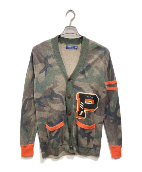 POLO RALPH LAUREN（ポロ・ラルフローレン）POLO RALPH LAUREN (ポロ・ラルフローレン) P レタードカーディガン グリーン サイズ:XSの古着・服飾アイテム