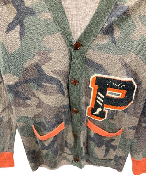 POLO RALPH LAUREN（ポロ・ラルフローレン）POLO RALPH LAUREN (ポロ・ラルフローレン) P レタードカーディガン グリーン サイズ:XSの古着・服飾アイテム