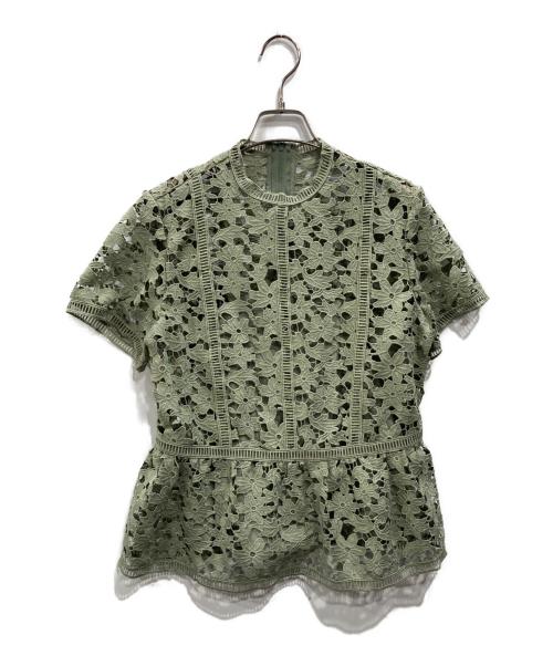 REKISAMI（レキサミ）REKISAMI (レキサミ) レースカットソー グリーン サイズ:2の古着・服飾アイテム