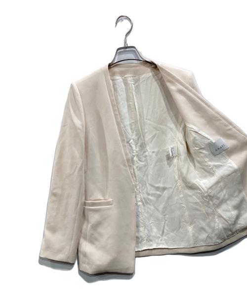 ANAYI（アナイ）ANAYI (アナイ) ストレッチクロスノーカラージャケット アイボリー サイズ:38の古着・服飾アイテム