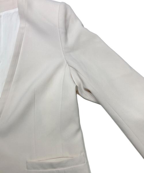 ANAYI（アナイ）ANAYI (アナイ) ストレッチクロスノーカラージャケット アイボリー サイズ:38の古着・服飾アイテム