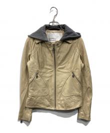 DOMA（ドマ）の古着「ラムレザージャケット」｜カーキ