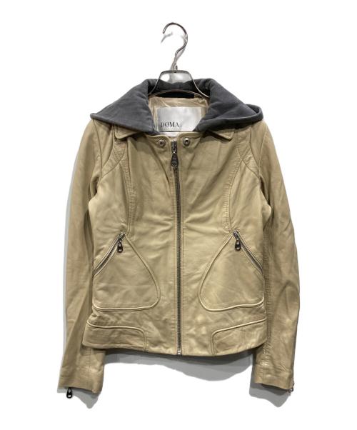 DOMA（ドマ）DOMA (ドマ) ラムレザージャケット カーキ サイズ:smallの古着・服飾アイテム