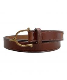 TORY LEATHER（トリーレザー）の古着「1'SPUR BUCKLE BELT」｜ブラウン