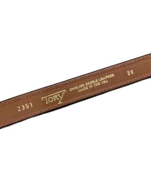 TORY LEATHER（トリーレザー）TORY LEATHER (トリーレザー) 1'SPUR BUCKLE BELT ブラウン サイズ:W36 90-100cmの古着・服飾アイテム