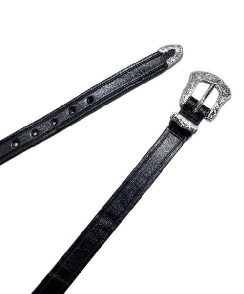 TORY LEATHER（トリーレザー）TORY LEATHER (トリーレザー) 3-Piece Silver Buckle Set Belt ブラック サイズ:W34 85-93cmの古着・服飾アイテム