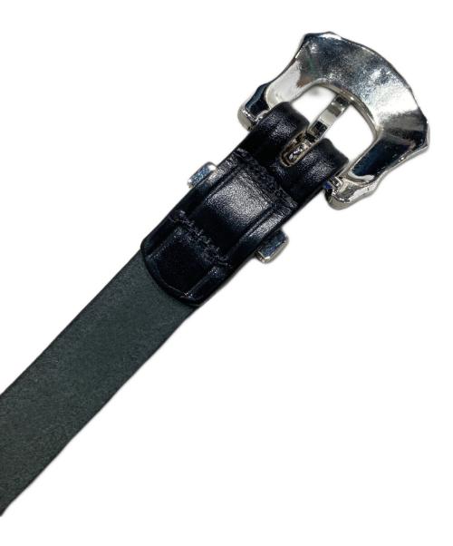TORY LEATHER（トリーレザー）TORY LEATHER (トリーレザー) 3-Piece Silver Buckle Set Belt ブラック サイズ:W34 85-93cmの古着・服飾アイテム