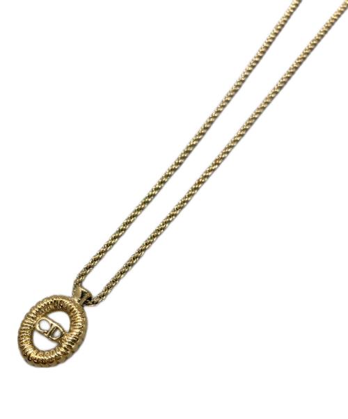 Christian Dior（クリスチャン ディオール）Christian Dior (クリスチャン ディオール) ＣＤロゴネックレス ゴールドの古着・服飾アイテム