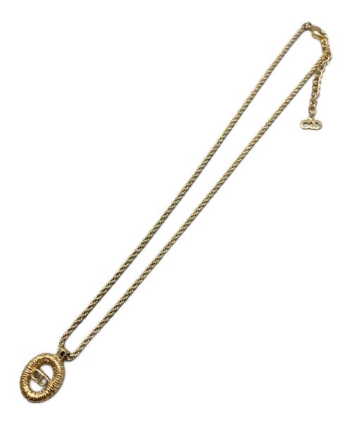 Christian Dior（クリスチャン ディオール）Christian Dior (クリスチャン ディオール) ＣＤロゴネックレス ゴールドの古着・服飾アイテム