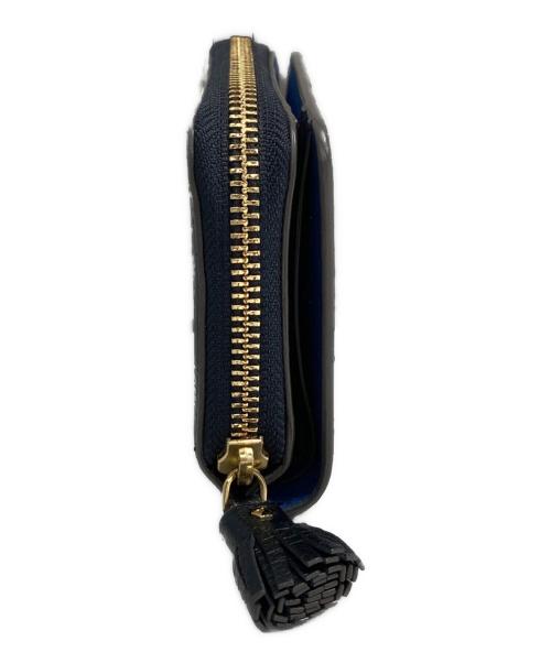 ANYA HINDMARCH（アニヤ・ハインドマーチ）ANYA HINDMARCH (アニヤ・ハインドマーチ) 2つ折り財布 ネイビーの古着・服飾アイテム
