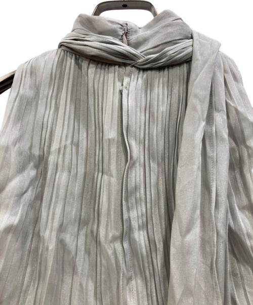 Snidel（スナイデル）Snidel (スナイデル) シフォンプリーツフレアワンピース ライトグレー サイズ:Sの古着・服飾アイテム