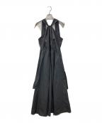 Snidelスナイデル）の古着「ホルターネックフレアワンピース」｜ブラック