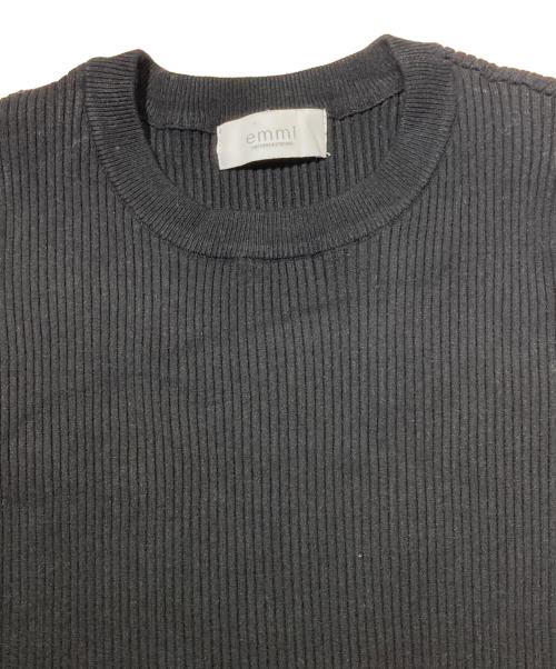 emmi atelier（エミアトリエ）emmi atelier (エミアトリエ) ニットドッキングアシンメトリーワンピース ブラック サイズ:1の古着・服飾アイテム