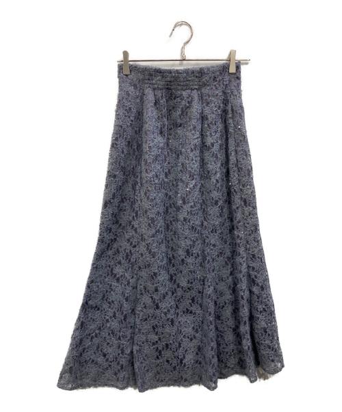 CELFORD（セルフォード）CELFORD (セルフォード) 刺繍レースマーメイドスカート グレー サイズ:38の古着・服飾アイテム