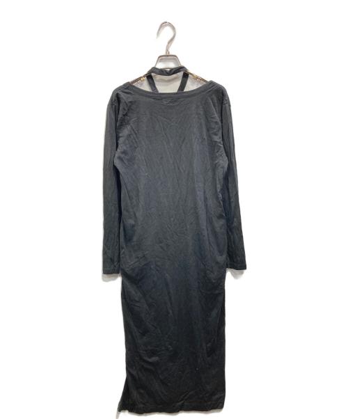 LIMI feu（リミフゥ）LIMI feu (リミフゥ) LYOCELL/COTTON JERSEY CROSS NECK DRESS ブラック サイズ:2の古着・服飾アイテム