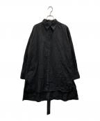 REGULATION Yohji Yamamotoレギュレーションヨウジヤマモト）の古着「オーバーサイズデザインシャツ」｜ブラック
