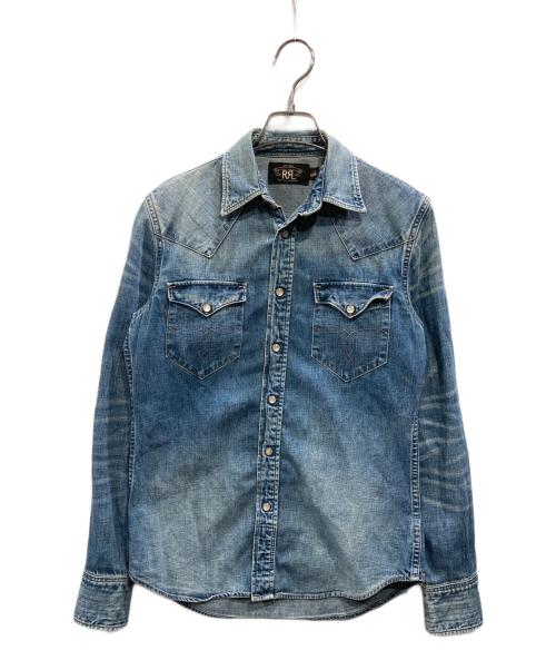 RRL（ダブルアールエル）RRL (ダブルアールエル) デニムウエスタンシャツ ブルー サイズ:SIZE 160/3の古着・服飾アイテム