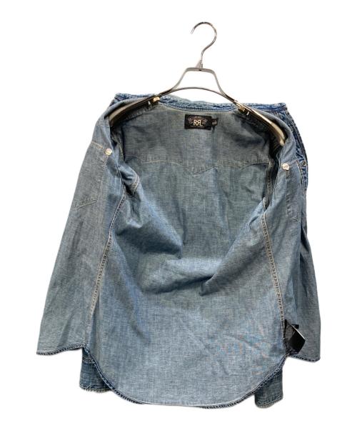 RRL（ダブルアールエル）RRL (ダブルアールエル) デニムウエスタンシャツ ブルー サイズ:SIZE 160/3の古着・服飾アイテム