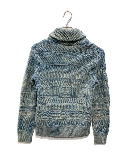 RRL（ダブルアールエル）RRL (ダブルアールエル) インディゴコットンショールカラーカーディガン ブルー サイズ:SIZE XSの古着・服飾アイテム