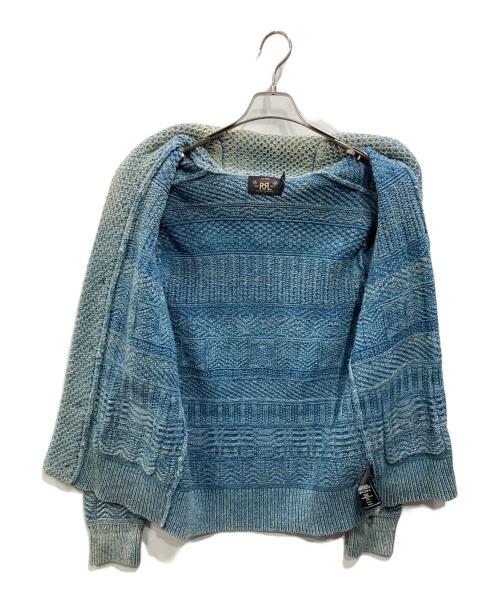 RRL（ダブルアールエル）RRL (ダブルアールエル) インディゴコットンショールカラーカーディガン ブルー サイズ:SIZE XSの古着・服飾アイテム