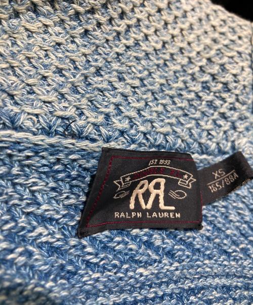 RRL（ダブルアールエル）RRL (ダブルアールエル) インディゴコットンショールカラーカーディガン ブルー サイズ:SIZE XSの古着・服飾アイテム