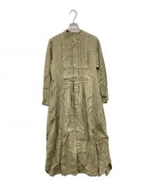 nest Robe（ネストローブ）の古着「リネンシャツワンピース」｜グリーン