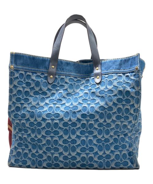 COACH（コーチ）COACH (コーチ) 2WAYショルダーバッグ ブルーの古着・服飾アイテム